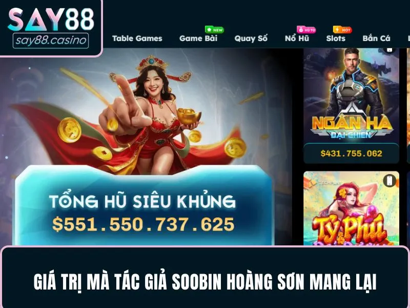 Lợi ích mà tác giả SooBin Hoàng Sơn đem lại cho người chơi